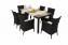 Garden rattan set MODENA II. 1+6 (black) - Black