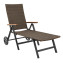 Garden rattan folding lounger CALVIN (brown)