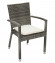 Garden rattan armchair NAPOLI with cushion (grey) - Light grey