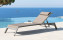 Metal lounger LISBON (grey-brown) - Light grey