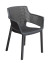 Garden plastic chair MENORCA (anthracite) - Anthracite