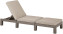 Artificial rattan garden deckchair DAYTONA (cappuccino) - Beige