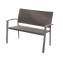 Garden rattan bench CALVIN (grey)