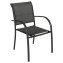 Aluminum armchair with fabric VALENCIA (anthracite) - Anthracite