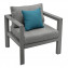 Aluminum armchair VANCOUVER (grey) - Light grey