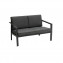 Aluminum 2-seater bench NOVARA (anthracite) - Anthracite