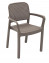 Garden plastic chair KARA (cappuccino) - Beige