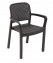 Garden plastic chair KARA (brown) - Dark brown