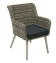 Rattan garden chair VICTORIA (grey) - Dark grey