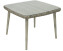 Garden rattan table with glass VICTORIA 100 x 100 cm (grey) - Light brown