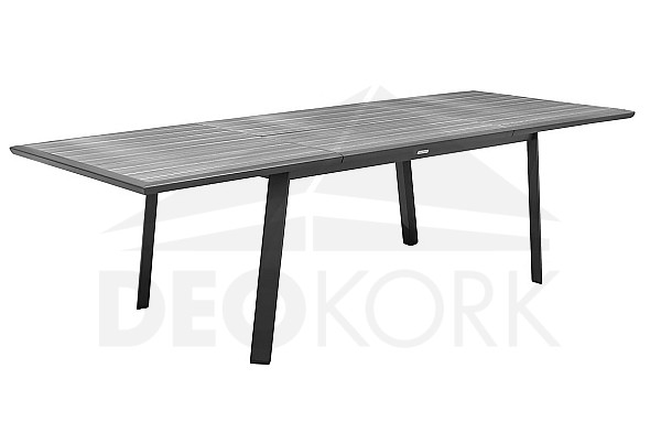 Aluminum table ALORA 170/264x101 cm (grey-brown)