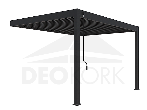 Garden aluminum pergola for the wall 4x3 m (anthracite)