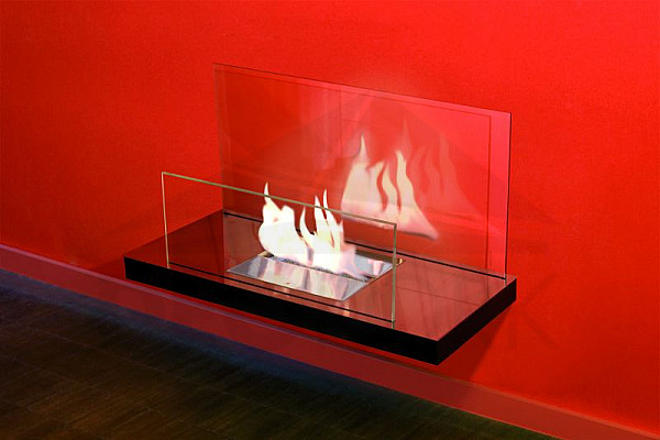 BIO wall-mounted fireplace Radius design cologne (WALL FLAME II. 546A)