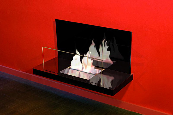 BIO wall-mounted fireplace Radius design cologne (WALL FLAME II. 546B)