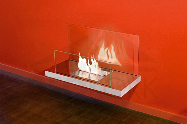 BIO wall-mounted fireplace Radius design cologne (WALL FLAME II. 546D)