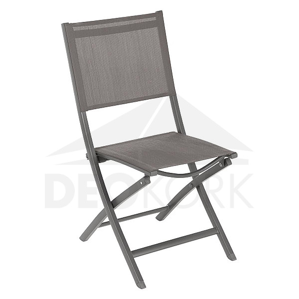 Aluminum chair with fabric FIESTA (grey-brown)