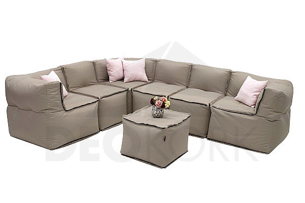 MODULTEX textile modular set for 6 people (cappuccino)