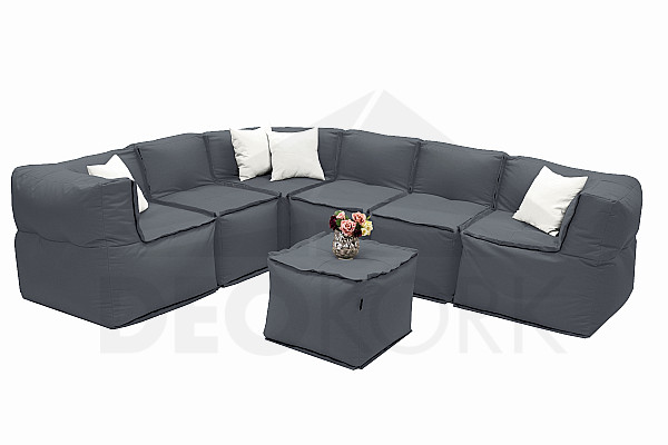 MODULTEX textile modular set for 6 people (grey)