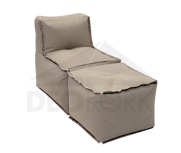 MODULTEX textile modular lounger (cappuccino)