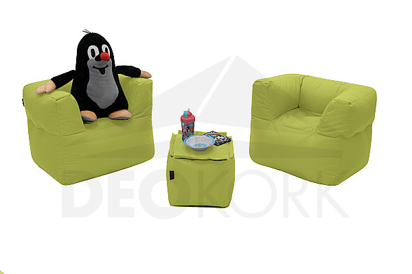 Textile children's modular set MODULTEX KIDS for 2 people (light green)