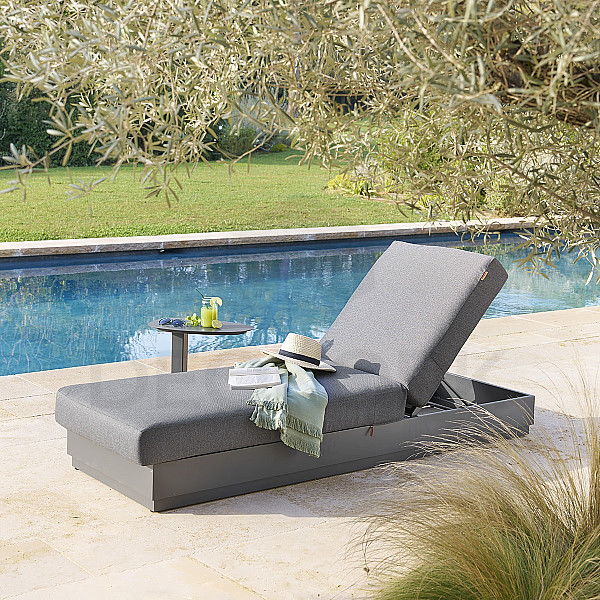 Aluminum lounger MADRID (anthracite)