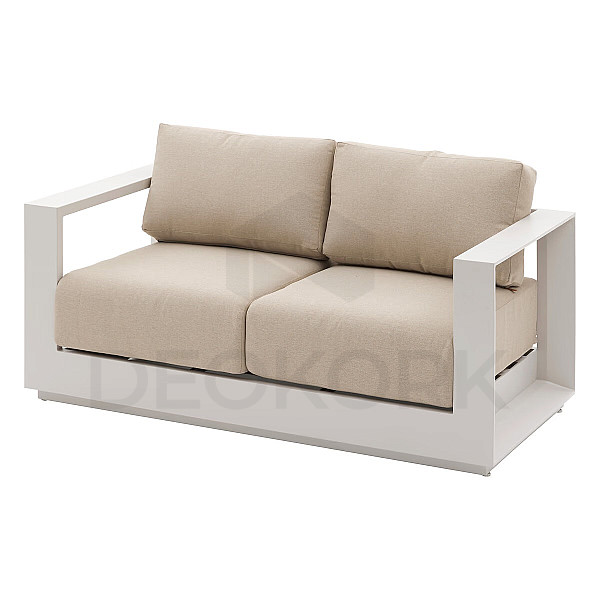 Aluminum 2-seater bench MADRID (cappuccino)