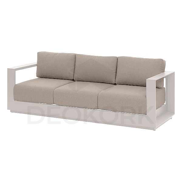 Aluminum 3-seater bench MADRID (cappuccino)