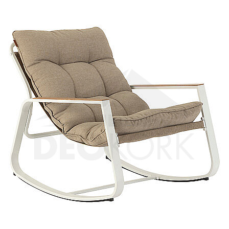 Metal rocking chair FELIX (white)