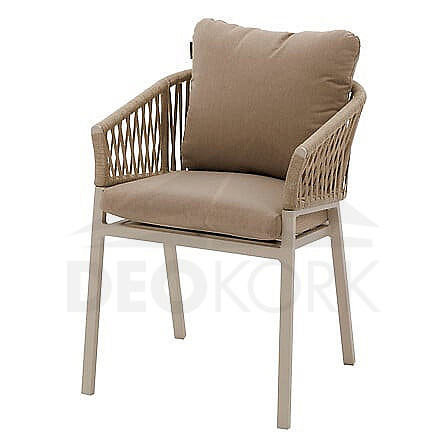 Aluminum dining chair COLUMBIA (beige)