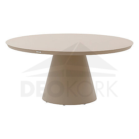 Aluminum dining table ARCADA ø 160 cm (beige)