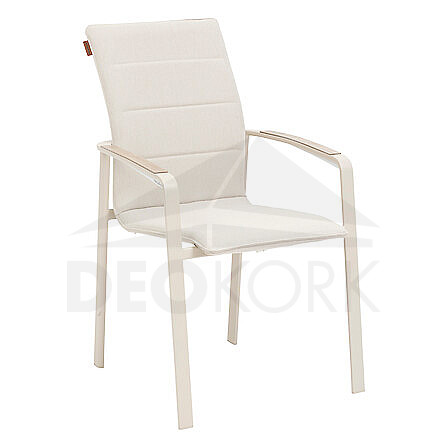 Aluminum armchair CAPRI (ivory)