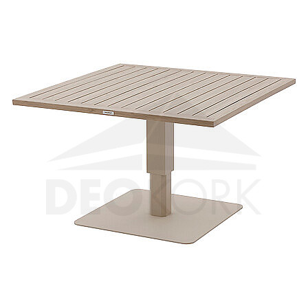 Aluminum extendable table LYON 110x110 cm (wood effect)