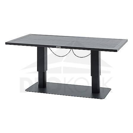 Aluminum extendable table LYON 150x80 cm (anthracite)