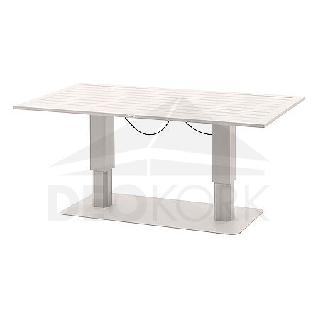 Aluminum extendable table LYON 150x80 cm (cappuccino)