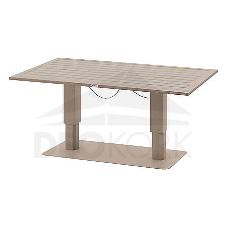 Aluminum extendable table LYON 150x80 cm (wood effect)