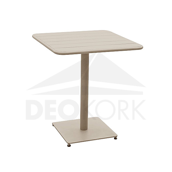 Aluminum table RUBBY 65x65 cm (ivory)