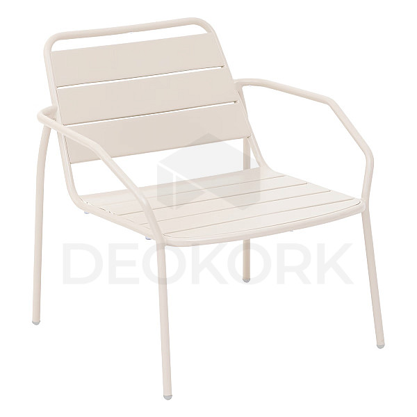 Aluminum relaxation chair RUBBY (ivory)