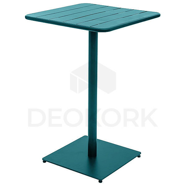 Aluminum bar table RUBBY 65x65 cm (turquoise)