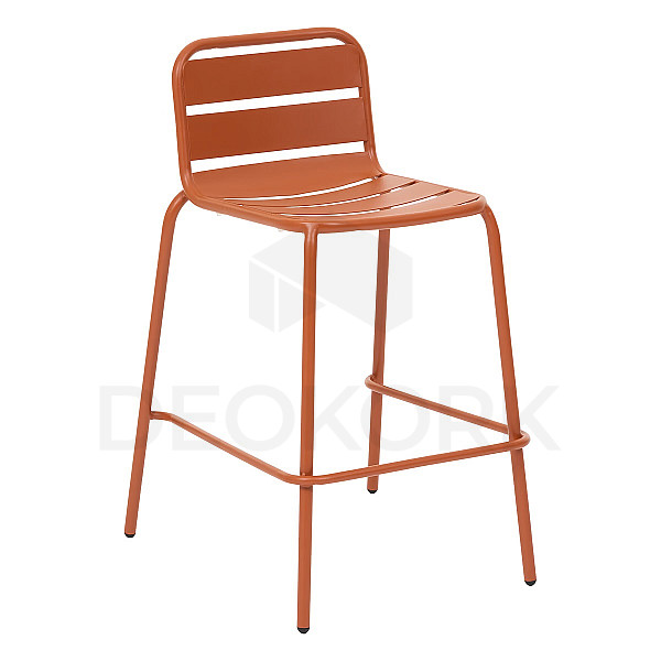 RUBBY aluminum bar stool (brick)