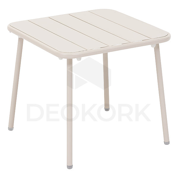 Aluminum side table RUBBY 45x45 cm (ivory)