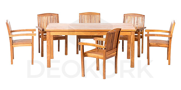 Teak set GIOVANNI PARIS