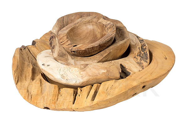 Teak bowl EROZE NATUR III