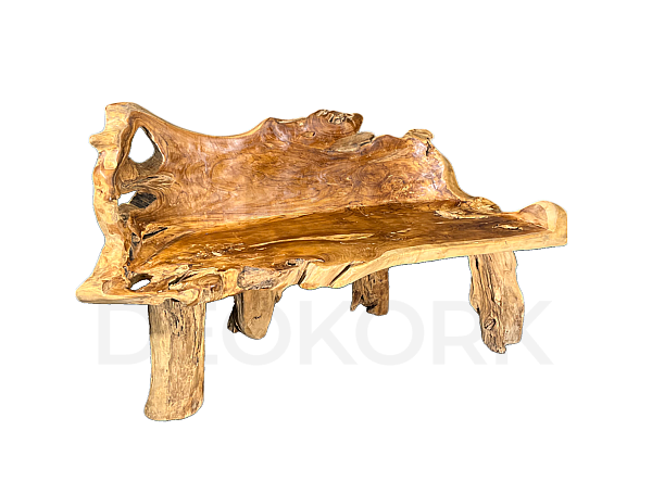 Teak bench ROOT II