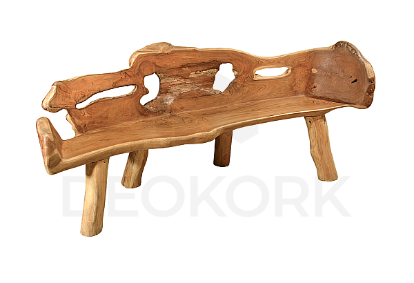 Teak bench ROOT III