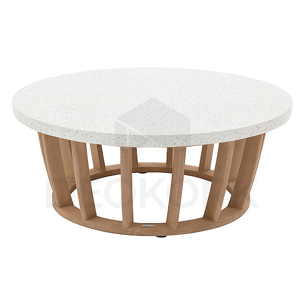 Luxurious eucalyptus table PATTAYA ⌀ 100 cm