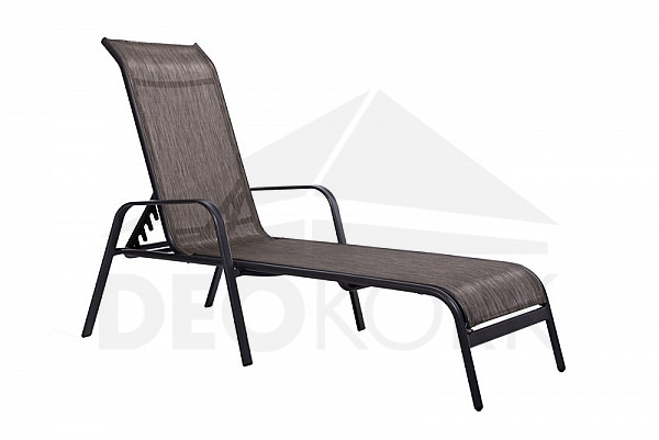 Garden metal deck chair ISLA (black)