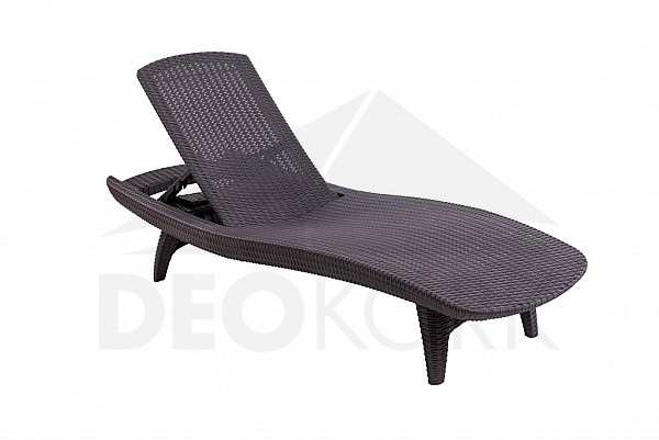 Garden rattan deckchair WAVE (brown)