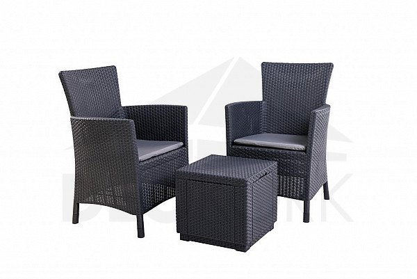 Garden rattan set HAVANA BALCONY (anthracite)