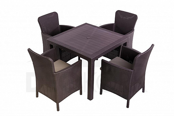 Garden rattan set CRAZY MINI 1+4 (brown)