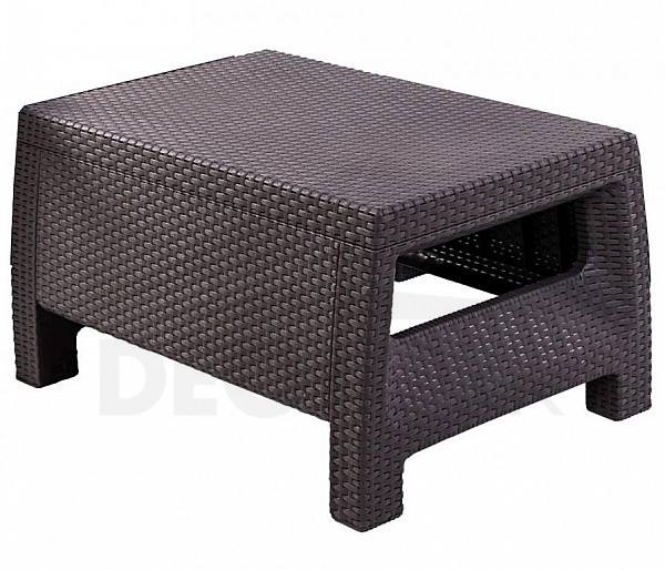 Garden rattan table CORFU (brown)